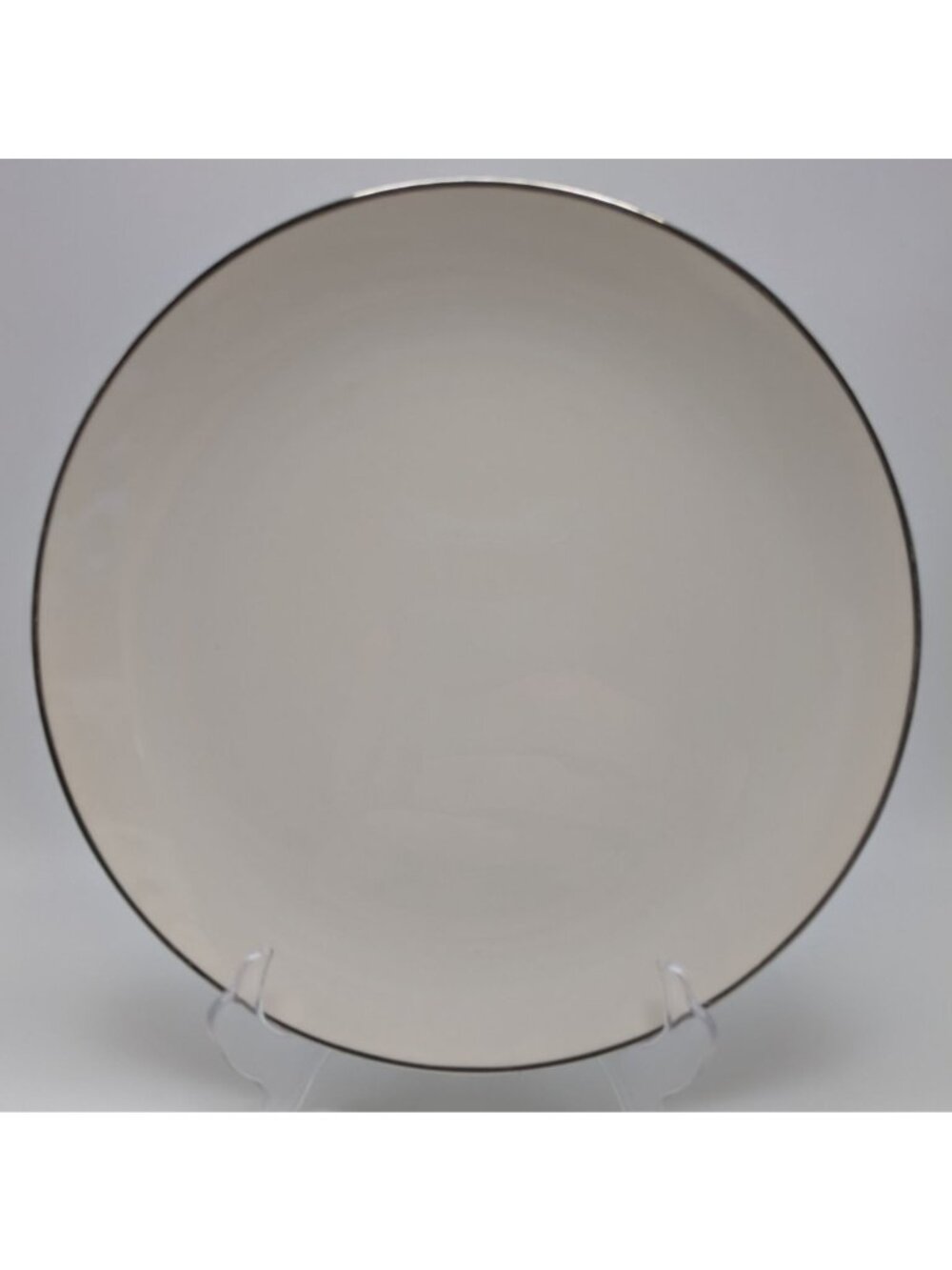 Franciscan Off-White Encanto Dinner Plate 10.50 Wide Platinum Band Porcelain USA